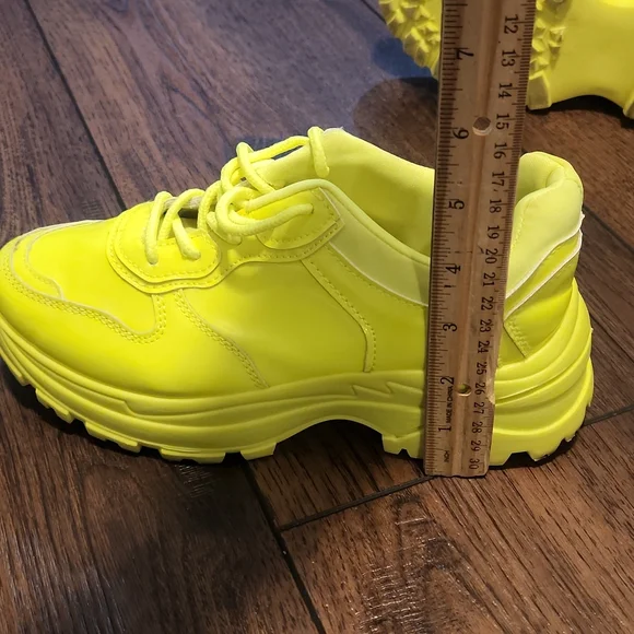 Chunky Lug Neon Sneakers - Picture 15 of 16